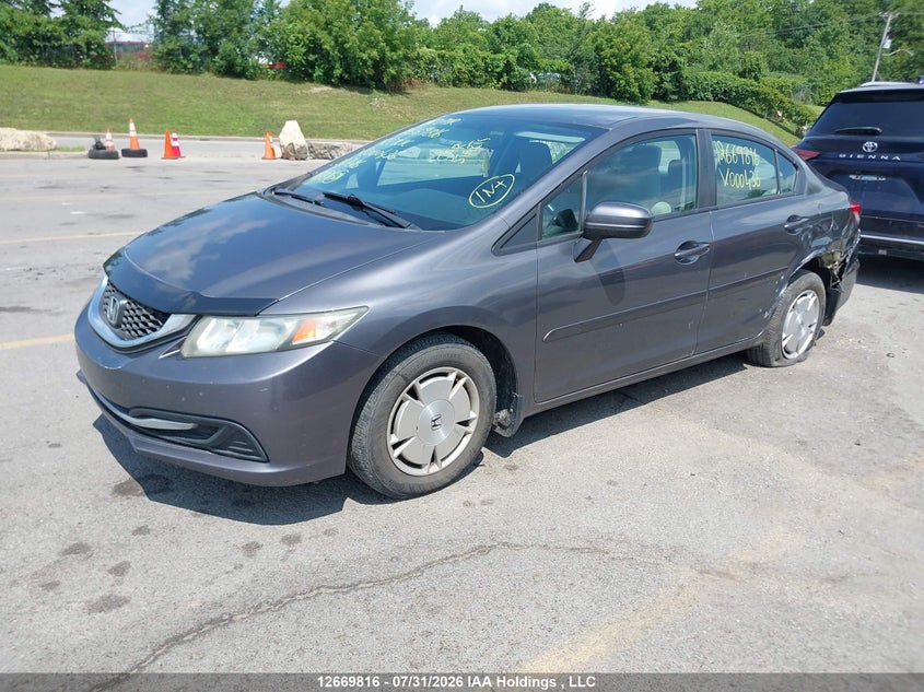 2015 Honda Civic, Left Rear, IAAI, VIN 2HGFB2F42FH000436 — photo 2