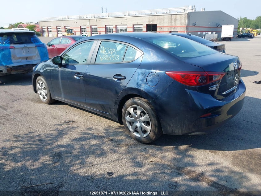 Vin: 3mzbm1u79gm246513, lot: 3072793, mazda mazda3 g/gx 20163