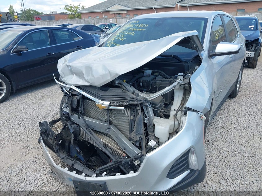2022 Chevrolet Equinox Lt, Front, IAAI, VIN 2GNAXUEV9N6122082 — photo 2