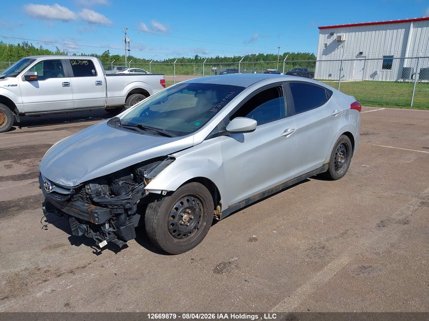2012 Hyundai Elantra, Удар спереди, IAAI, VIN 5NPDH4AEXCH089675 — фото 2