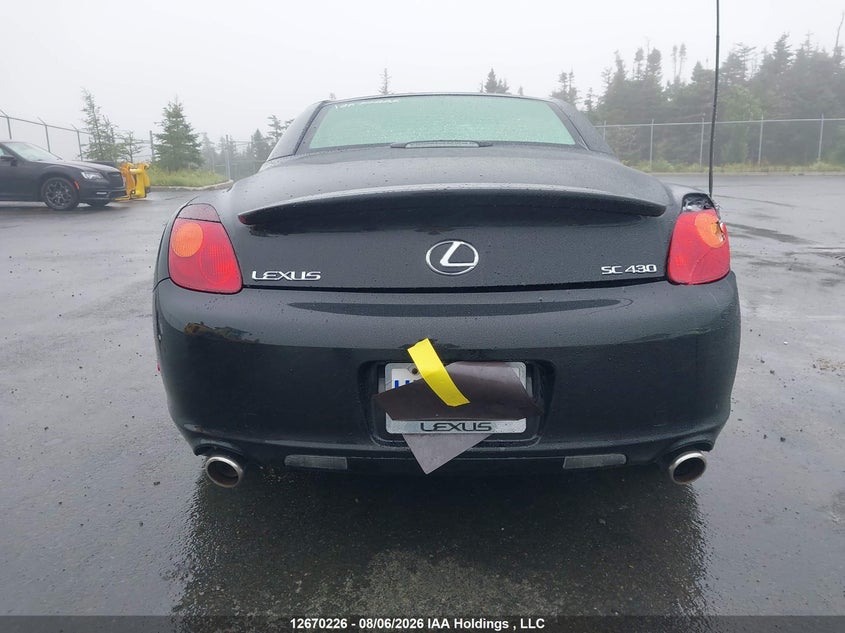 2004 LEXUS SC CABRIO 4.3L V-8 DOHC, VVT, 300HP