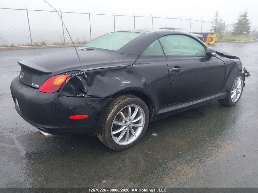 2004 LEXUS SC CABRIO 4.3L V-8 DOHC, VVT, 300HP