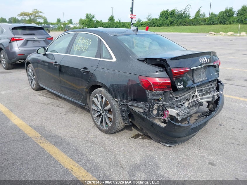 Vin: wauaaaf44pn016522, lot: 3073361, audi a4 45 komfort 20233