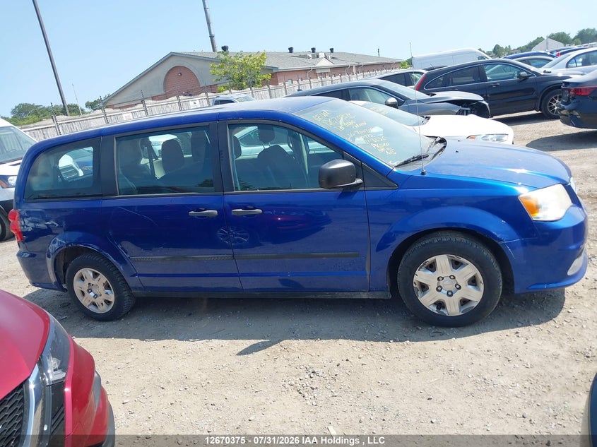 2013 DODGE CARAVAN VAN 3.6L V6 FI DOHC 24V NF4