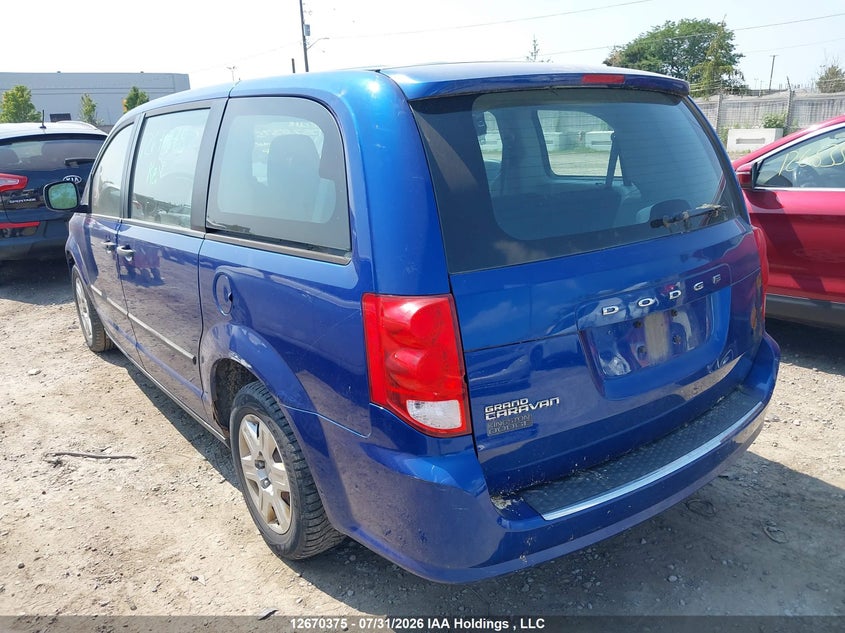 2013 DODGE CARAVAN VAN 3.6L V6 FI DOHC 24V NF4