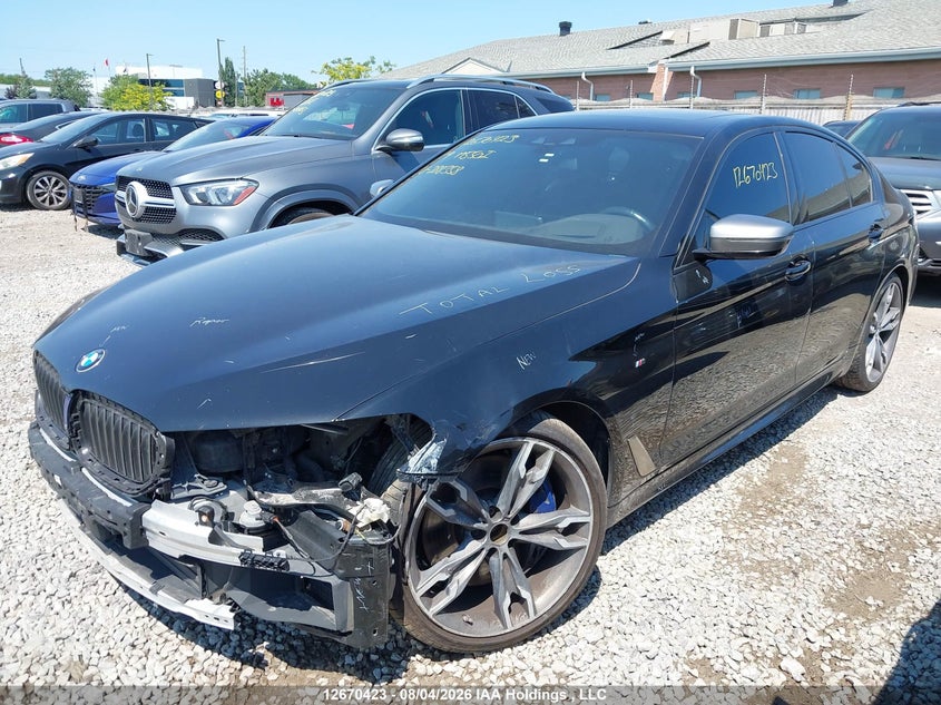 2019 BMW 5er, Front, IAAI, VIN WBAJB9C52KB288358 — photo 2