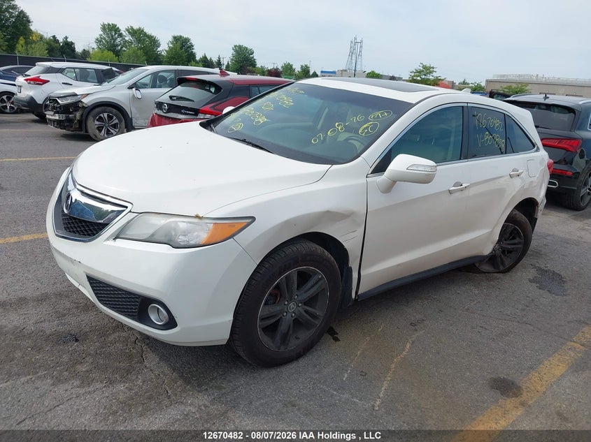 2015 Acura Rdx, Left Rear, IAAI, VIN 5J8TB4H51FL802838 — photo 2