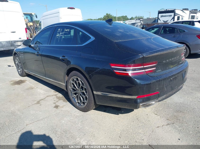 Vin: kmtgb4sc6mu043149, lot: 3073549, genesis g80 2.5t advanced awd 20213