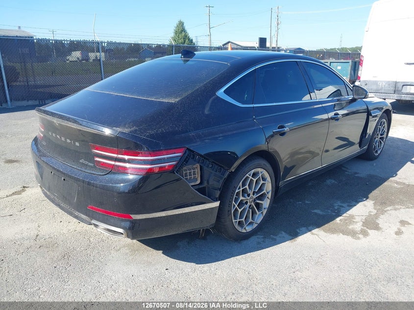 Vin: kmtgb4sc6mu043149, lot: 3073549, genesis g80 2.5t advanced awd 20214