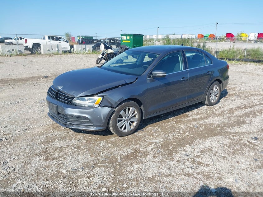 2015 Volkswagen Jetta, Front, IAAI, VIN 3VW2K7AJ0FM400355 — photo 2