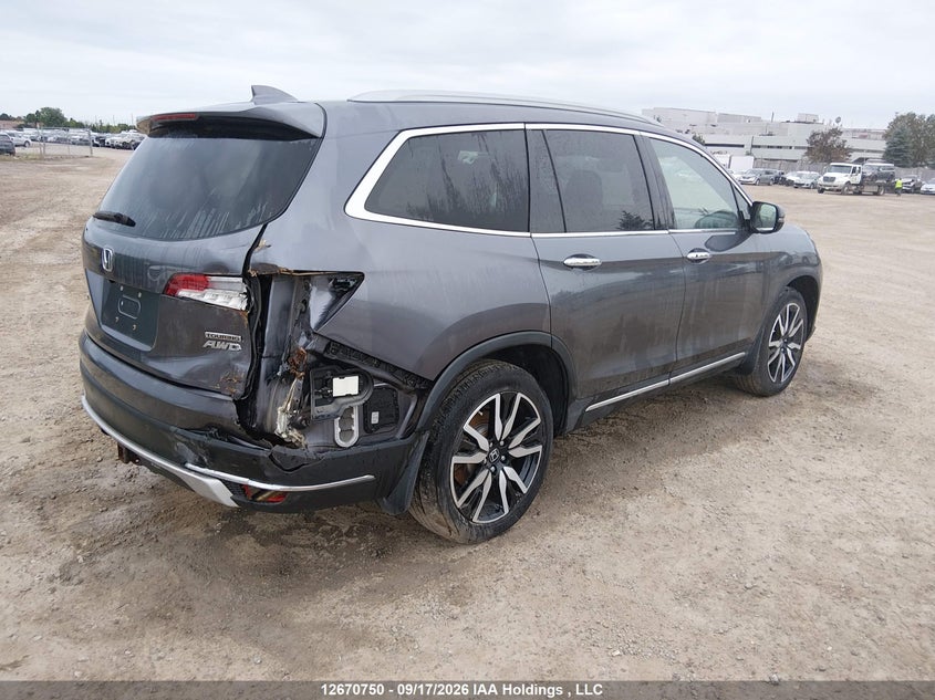 Vin: 5fnyf6h6xmb502583, lot: 3073799, honda pilot touring 20214