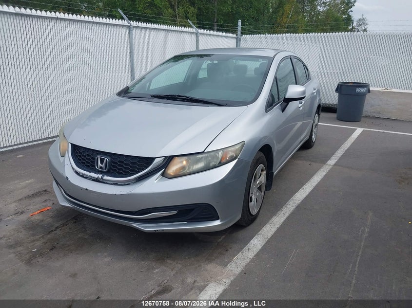 2013 Honda Civic, Right Side, IAAI, VIN 2HGFB2F42DH011210 — photo 2