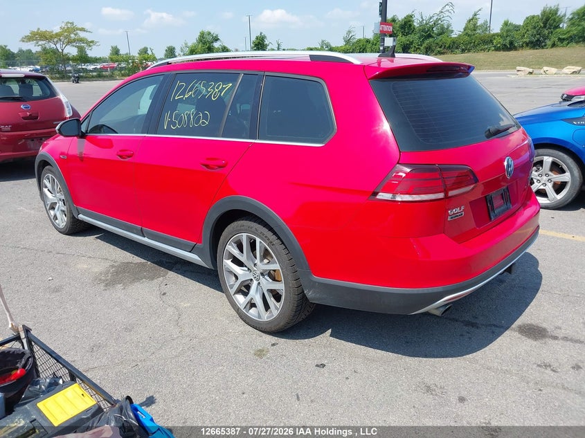 Vin: 3vwh17au0km508802, lot: 3073853, volkswagen golf alltrack s/se/sel 20193