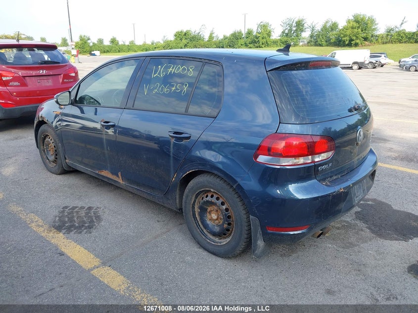 2012 VOLKSWAGEN GOLF HATCHBACK N/A