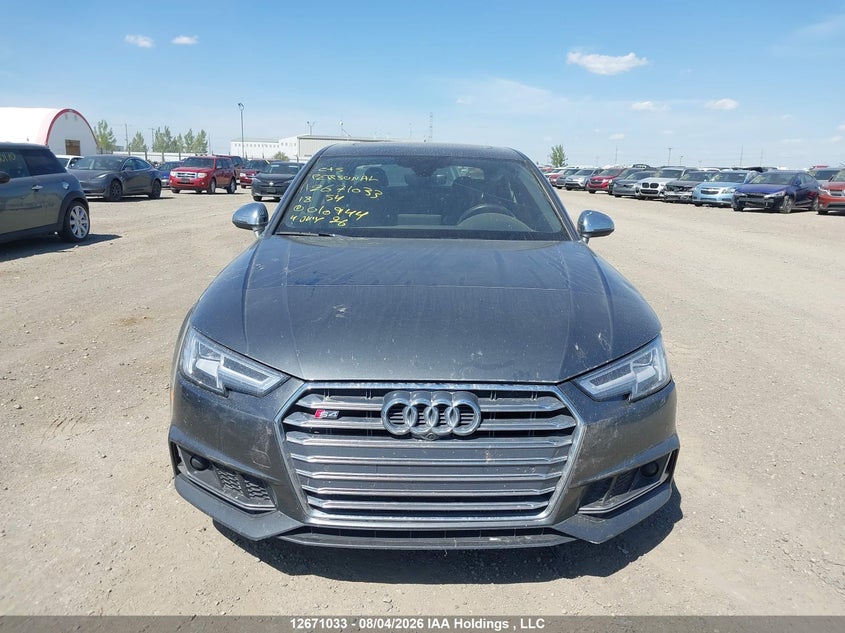 2018 AUDI S4 SEDAN 3.0L V-6 DI, DOHC, VVT, TURBO, 354HP