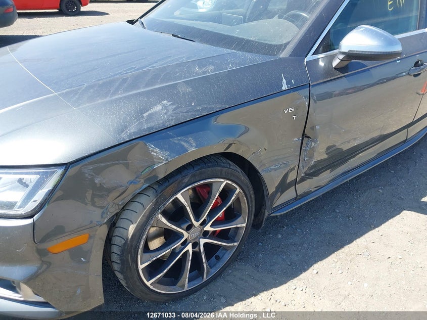 2018 AUDI S4 SEDAN 3.0L V-6 DI, DOHC, VVT, TURBO, 354HP