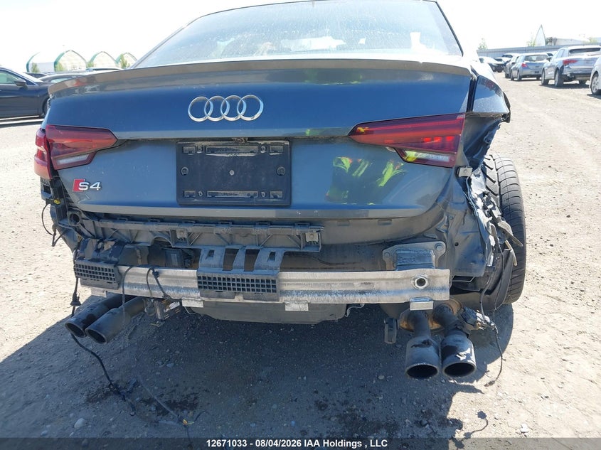 2018 AUDI S4 SEDAN 3.0L V-6 DI, DOHC, VVT, TURBO, 354HP