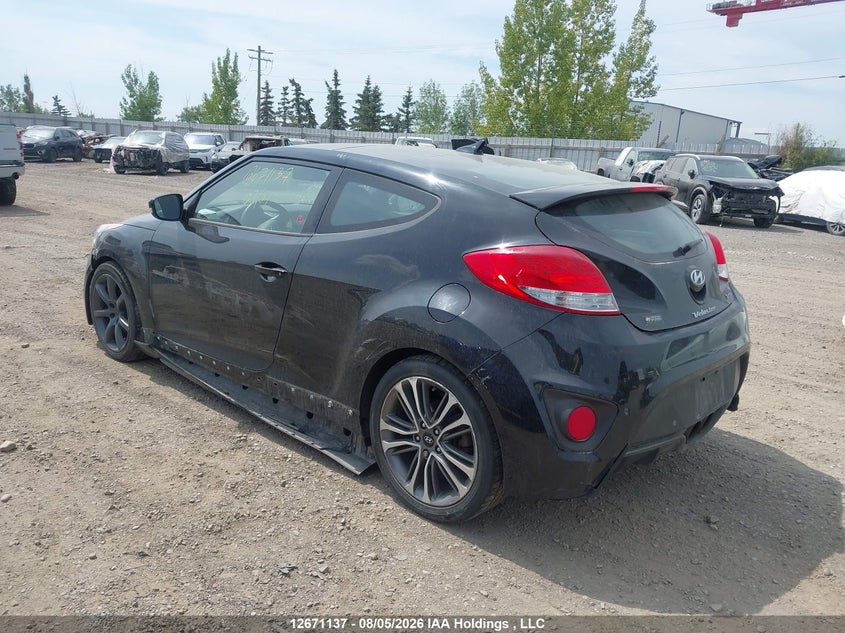 Vin: kmhtc6ae1hu304715, lot: 3074266, hyundai veloster turbo 20173