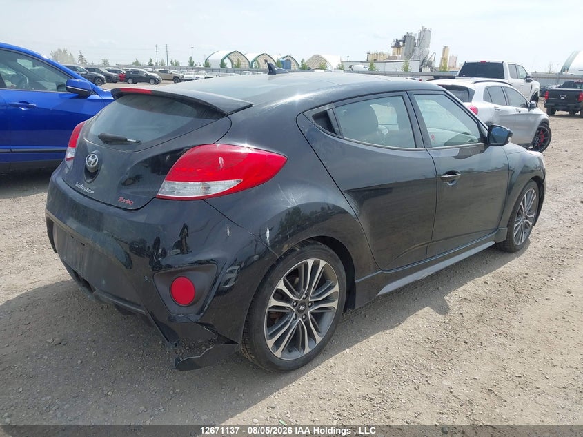 Vin: kmhtc6ae1hu304715, lot: 3074266, hyundai veloster turbo 20174
