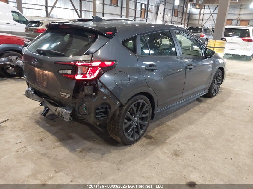 Vin: jf1guhjc0s8234109, lot: 3074307, subaru impreza rs 5-door 20254