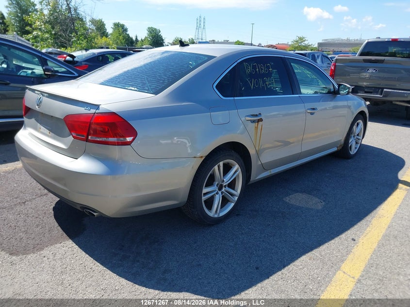 Vin: 1vwbm7a30dc014769, lot: 3074400, volkswagen passat 3.6l comfortline 20134