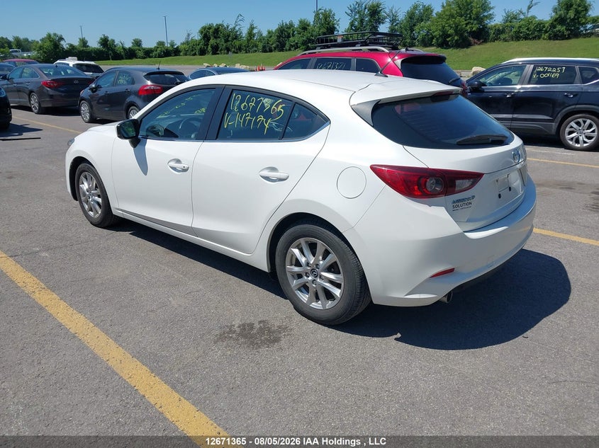 Vin: jm1bn1l70h1147174, lot: 3074499, mazda 3 touring 20173