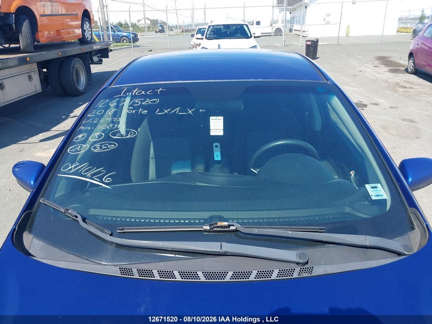 2018 KIA FORTE SEDAN 2.0L I-4 DOHC, VVT, 147HP