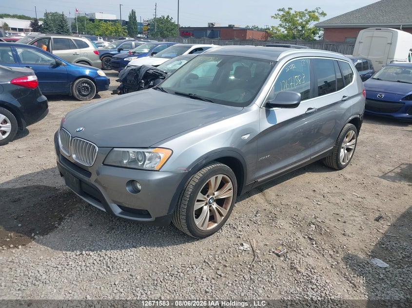 2014 BMW X3, Rear, IAAI, VIN 5UXWX7C51E0E77602 — photo 2