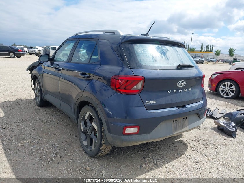 Vin: kmhrc8a37pu229960, lot: 3074860, hyundai venue sel/limited 20233