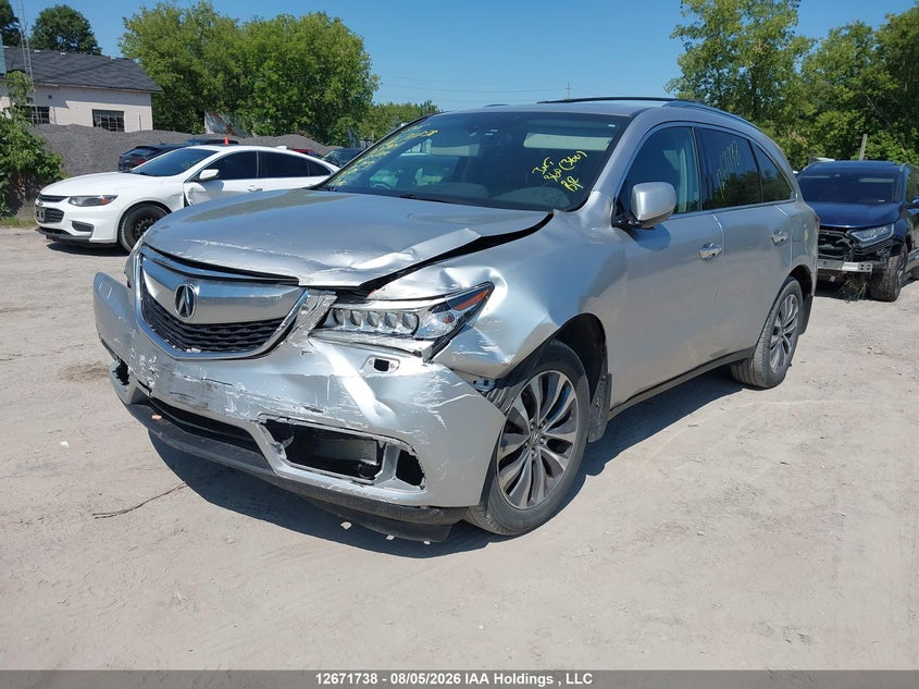 2014 Acura MDX, Удар спереди, IAAI, VIN 5FRYD4H63EB503701 — фото 2