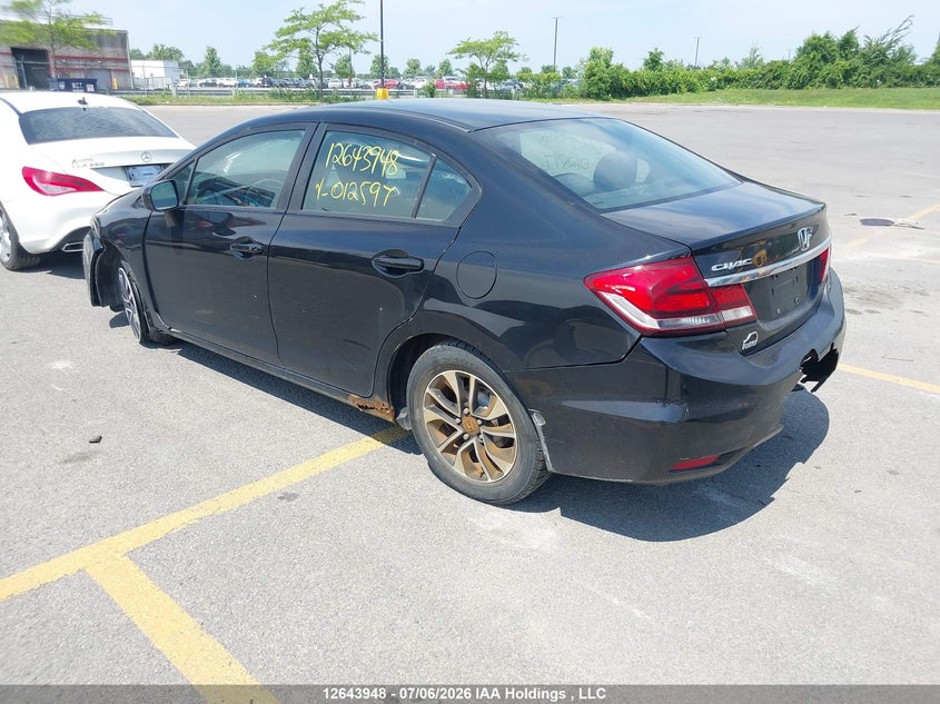Vin: 2hgfb2f58fh012597, lot: 3074946, honda civic ex 20153