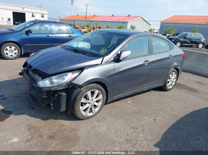 2013 Hyundai Accent, Удар спереду, IAAI, VIN KMHCU4AEXDU326630 — фото 2