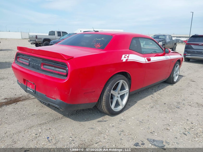 Vin: 2c3cdzbt3fh833619, lot: 3075128, dodge challenger sxt plus or r/t 20154