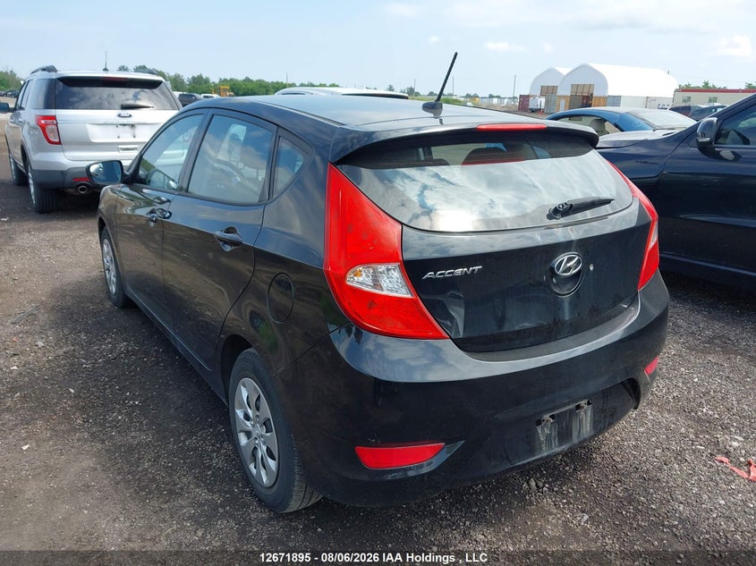 Vin: kmhct5aexfu220271, lot: 3075140, hyundai accent gl 20153