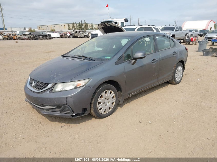 2013 Honda Civic, Удар сзади, IAAI, VIN 2HGFB2E48DH025288 — фото 2