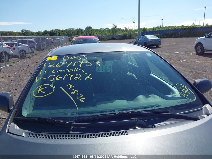 2011 TOYOTA COROLLA SEDAN 1.8L I-4 DOHC, VVT, 132HP