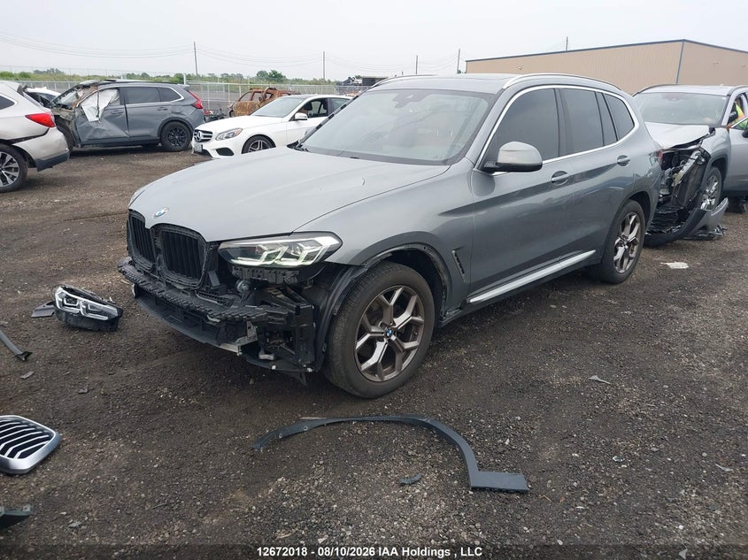 2023 BMW X3, Front, IAAI, VIN 5UX53DP00P9R11816 — photo 2