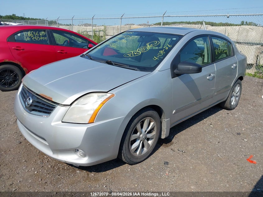 2012 Nissan Sentra, Rear, IAAI, VIN 3N1AB6AP8CL677322 — photo 2