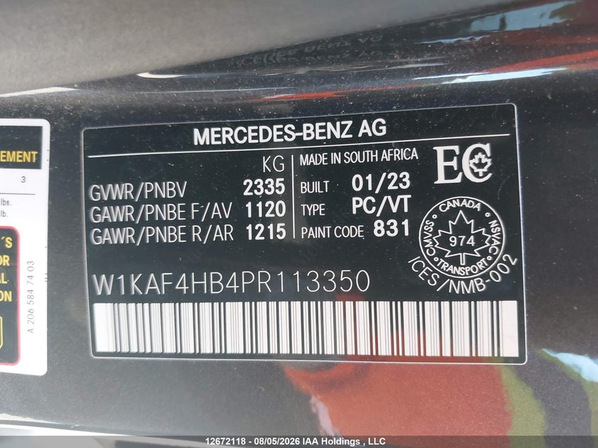 W1KAF4HB4PR113350 Mercedes-Benz C 300 4matic