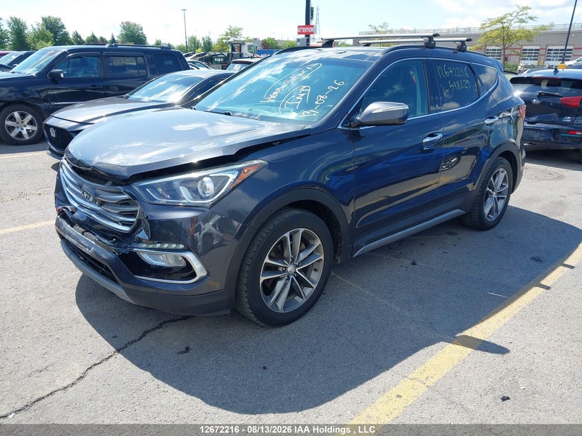2018 Hyundai Santa Fe Sport 2.0T Limited, Удар спереду, IAAI, VIN 5XYZUDLA4JG548229 — фото 2