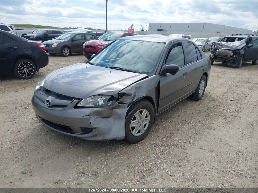 2004 Honda Civic, Front, IAAI, VIN 2HGES16354H924315 — photo 2