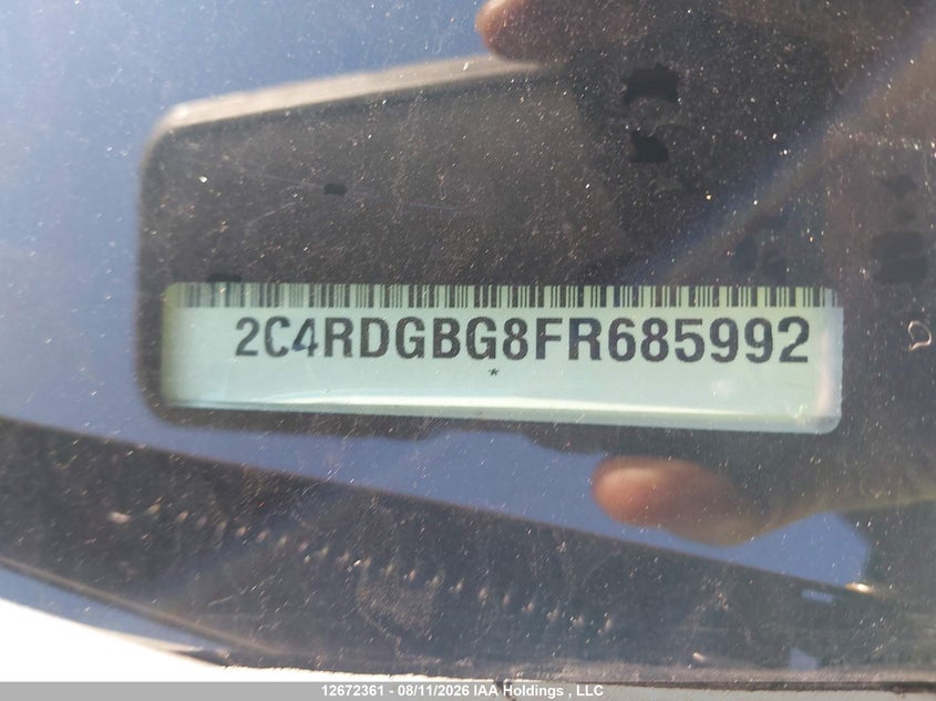 2015 DODGE CARAVAN VAN 3.6L V6 FI DOHC 24V NF4