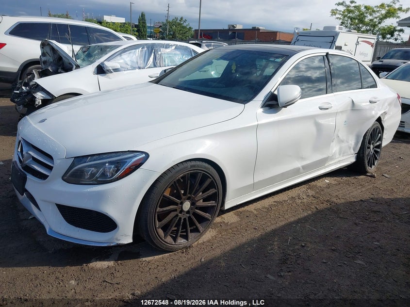2016 Mercedes-Benz C 300 4Matic, Left Side, IAAI, VIN 55SWF4KB7GU123819 — photo 2