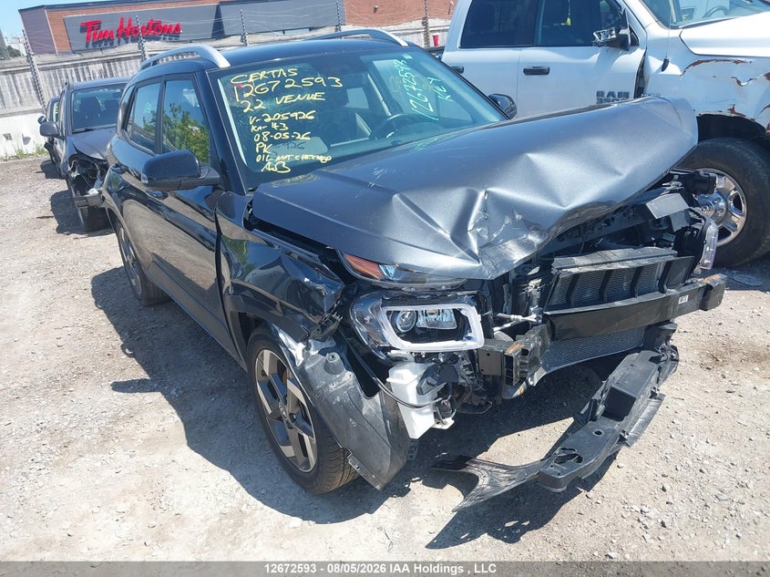 Vin: kmhrc8a31nu205926, lot: 3075868, hyundai venue sel/limited 20221
