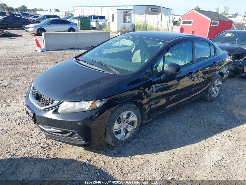 2013 Honda Civic, Левый бок, IAAI, VIN 2HGFB2F42DH024278 — фото 2