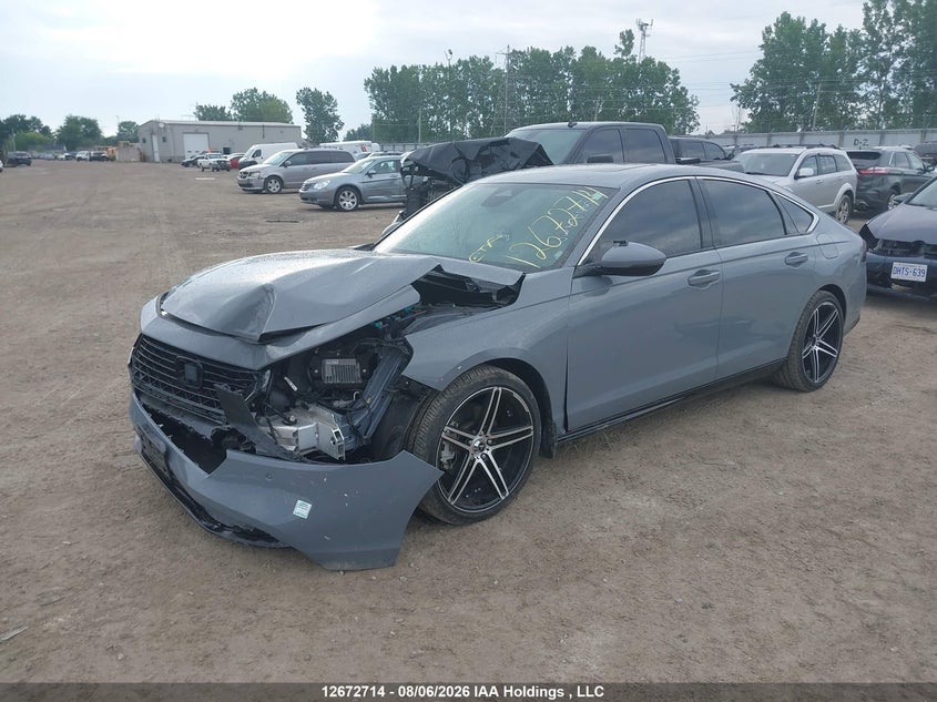 Vin: 1hgcy2f87pa801237, lot: 3075990, honda accord hybrid touring 20232
