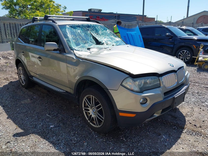2008 BMW X3 3.0Si, Удар спереди, IAAI, VIN WBXPC93478WJ09723