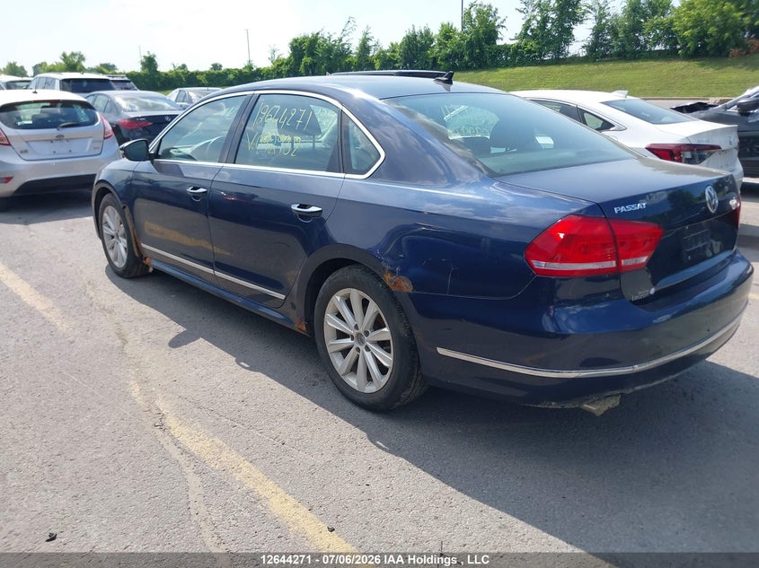 Vin: 1vwch7a32cc092932, lot: 3076066, volkswagen passat 2.5l highline 20123