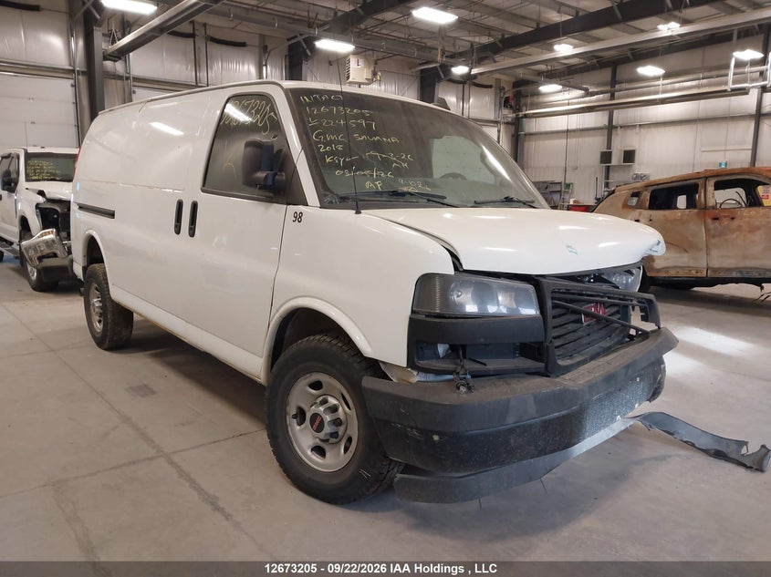 2018 GMC Savana G2500, Удар спереди, IAAI, VIN 1GTW7AFP1J1224597