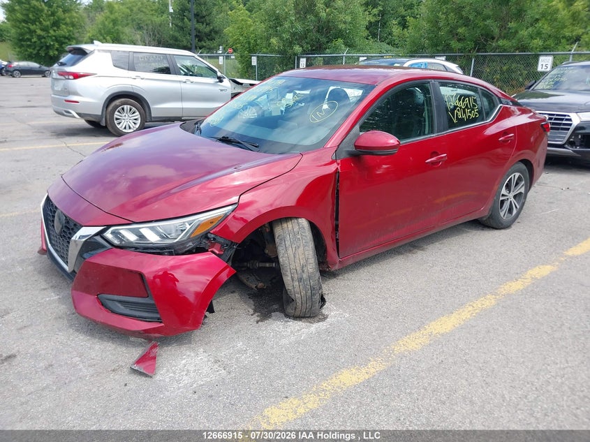 Vin: 3n1ab8cv3ly241505, lot: 3076523, nissan sentra sv 20202